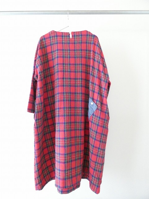 快晴堂(かいせいどう) Girl'sタータンチェック/リラクシンWork アルピーノポケット・クルーネックワンピースの商品画像13