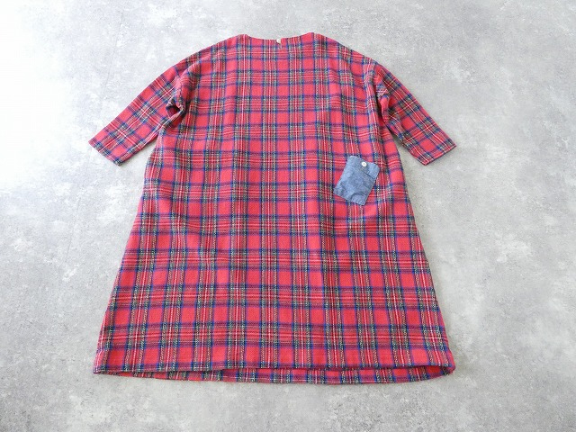 快晴堂(かいせいどう) Girl'sタータンチェック/リラクシンWork アルピーノポケット・クルーネックワンピースの商品画像14