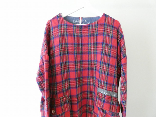 快晴堂(かいせいどう) Girl'sタータンチェック/リラクシンWork アルピーノポケット・クルーネックワンピースの商品画像21