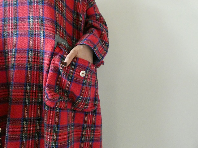 快晴堂(かいせいどう) Girl'sタータンチェック/リラクシンWork アルピーノポケット・クルーネックワンピースの商品画像5