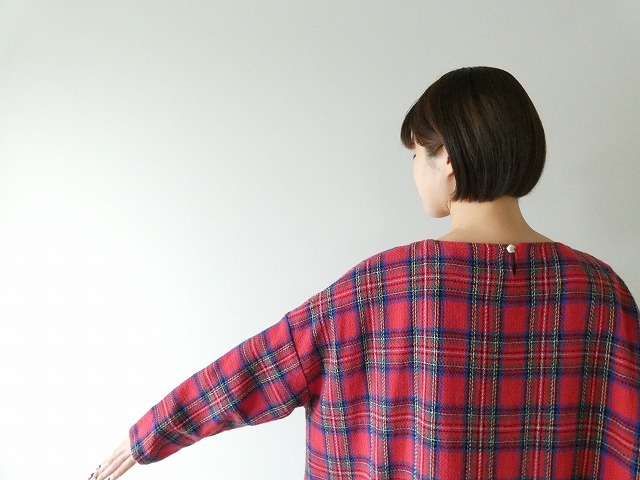 快晴堂(かいせいどう) Girl'sタータンチェック/リラクシンWork アルピーノポケット・クルーネックワンピースの商品画像7