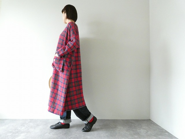 快晴堂(かいせいどう) Girl'sタータンチェック/リラクシンWork アルピーノポケット・クルーネックワンピースの商品画像9