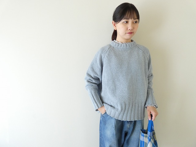 mao made(マオメイド) ざっくりローゲージクルーネックプルオーバーの商品画像2