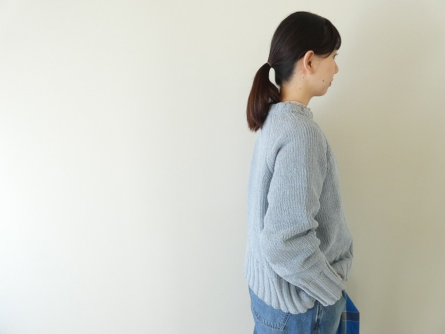 mao made(マオメイド) ざっくりローゲージクルーネックプルオーバーの商品画像6