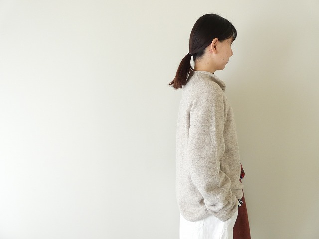 mao made(マオメイド) もちもちふんわりヤクフィール モックネックヘンリーネックプルオーバーの商品画像5