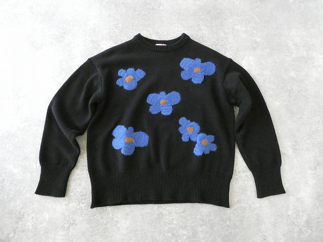 mao made(マオメイド) ちょい分厚め やわらかコットン　ざっくりお花刺繍プルオーバーの商品画像9