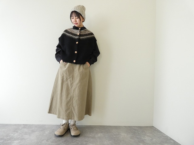 mao made(マオメイド) もふもふブラッシュヤーン クルーネック求心ジャガードベストの商品画像2