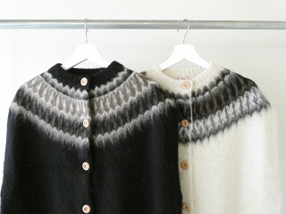 mao made(マオメイド) もふもふブラッシュヤーン クルーネック求心ジャガードベストの商品画像30