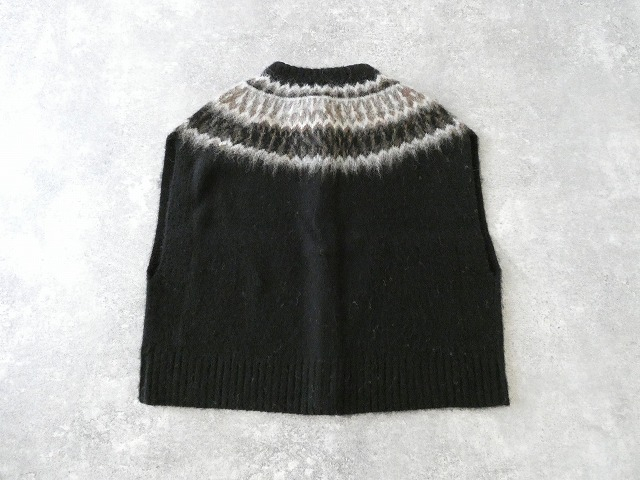 mao made(マオメイド) もふもふブラッシュヤーン クルーネック求心ジャガードベストの商品画像43