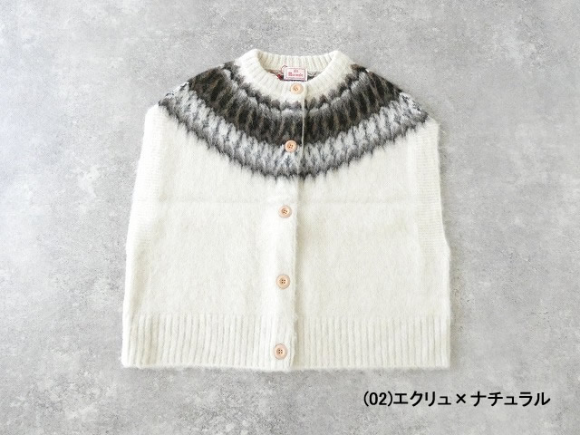 mao made(マオメイド) もふもふブラッシュヤーン クルーネック求心ジャガードベストの商品画像56