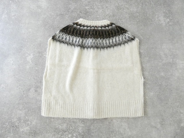 mao made(マオメイド) もふもふブラッシュヤーン クルーネック求心ジャガードベストの商品画像57