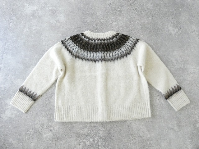 mao made(マオメイド) もふもふブラッシュヤーン クルーネック求心ジャガードカーディガンの商品画像29