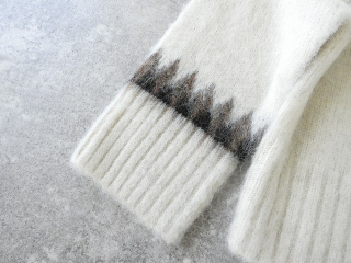 mao made(マオメイド) もふもふブラッシュヤーン クルーネック求心ジャガードカーディガンの商品画像32