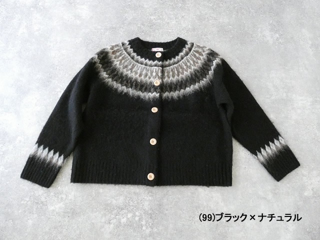 mao made(マオメイド) もふもふブラッシュヤーン クルーネック求心ジャガードカーディガンの商品画像42