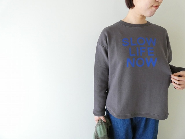 PACIFIC PARK STORE(パシフィックパークストア) ユースフル裏毛ヘムラウンドプルオーバー SLOW LIFE NOWの商品画像1