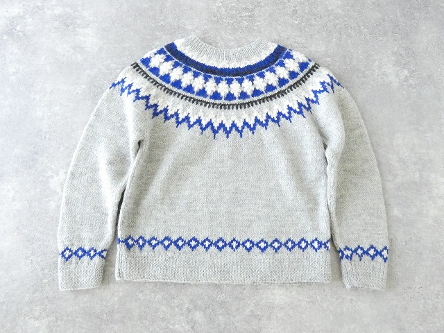 bulle de savon(ビュルデサボン) ネパール ハンドニット ジグザグジャカード プルオーバーの商品画像10