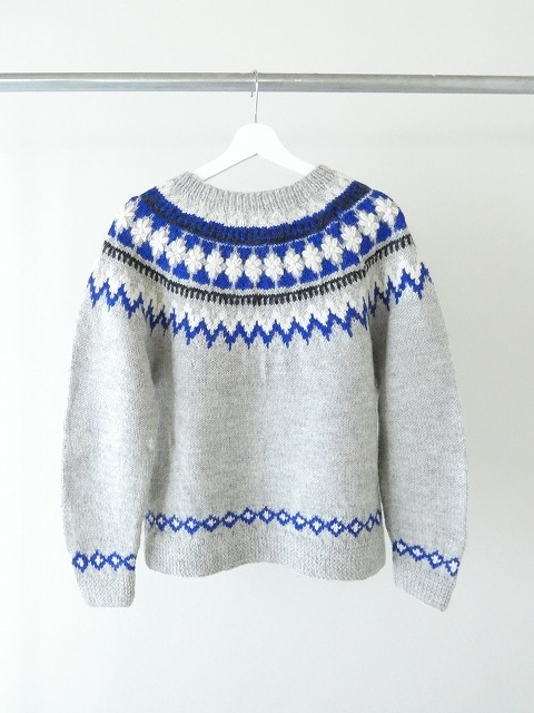 bulle de savon(ビュルデサボン) ネパール ハンドニット ジグザグジャカード プルオーバーの商品画像11
