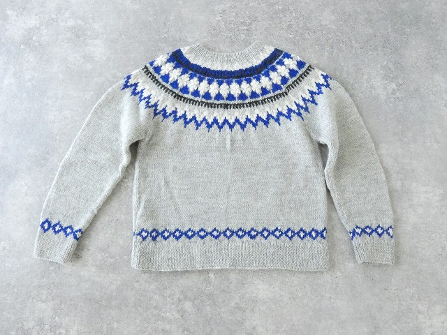 bulle de savon(ビュルデサボン) ネパール ハンドニット ジグザグジャカード プルオーバーの商品画像12