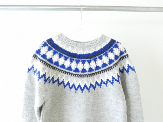 bulle de savon(ビュルデサボン) ネパール ハンドニット ジグザグジャカード プルオーバーの商品画像21