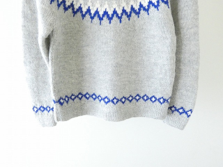 bulle de savon(ビュルデサボン) ネパール ハンドニット ジグザグジャカード プルオーバーの商品画像22
