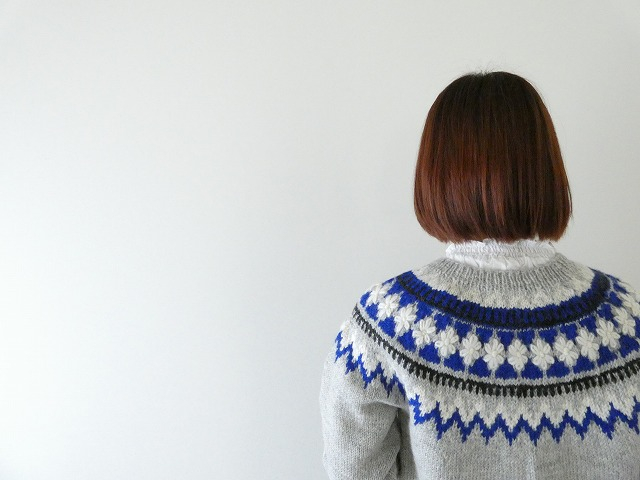 bulle de savon(ビュルデサボン) ネパール ハンドニット ジグザグジャカード プルオーバーの商品画像5