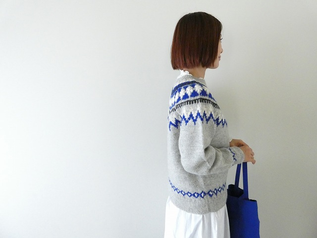 bulle de savon(ビュルデサボン) ネパール ハンドニット ジグザグジャカード プルオーバーの商品画像7