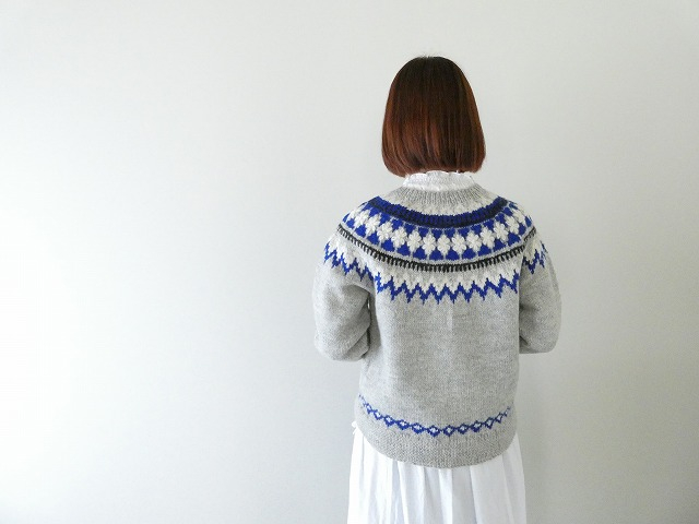 bulle de savon(ビュルデサボン) ネパール ハンドニット ジグザグジャカード プルオーバーの商品画像8