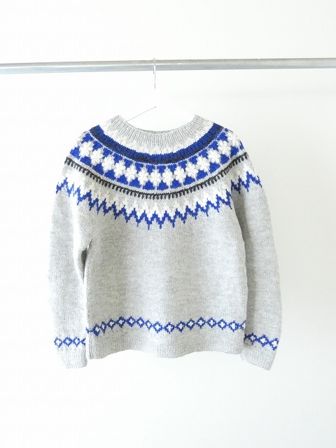bulle de savon(ビュルデサボン) ネパール ハンドニット ジグザグジャカード プルオーバーの商品画像9