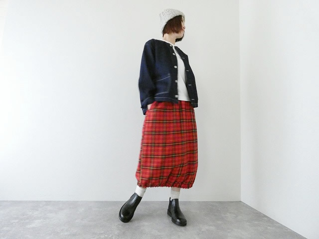 bulle de savon(ビュルデサボン) リサイクルチェックバルーンスカートの商品画像1