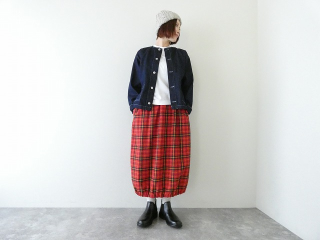 bulle de savon(ビュルデサボン) リサイクルチェックバルーンスカートの商品画像2