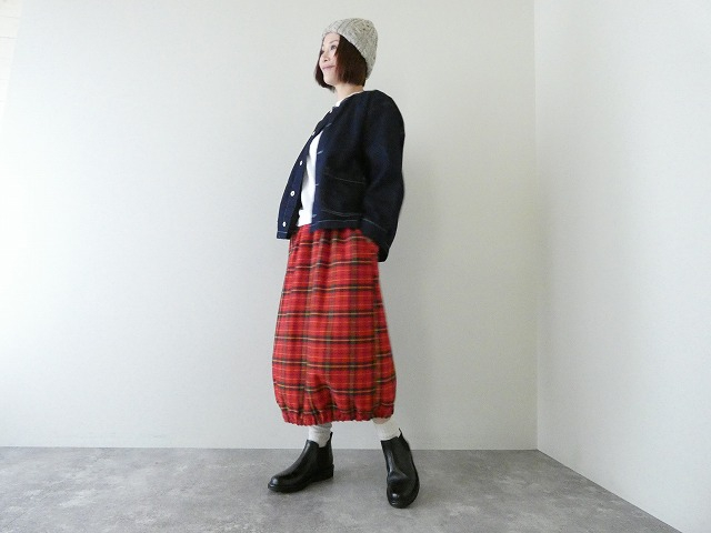 bulle de savon(ビュルデサボン) リサイクルチェックバルーンスカートの商品画像5