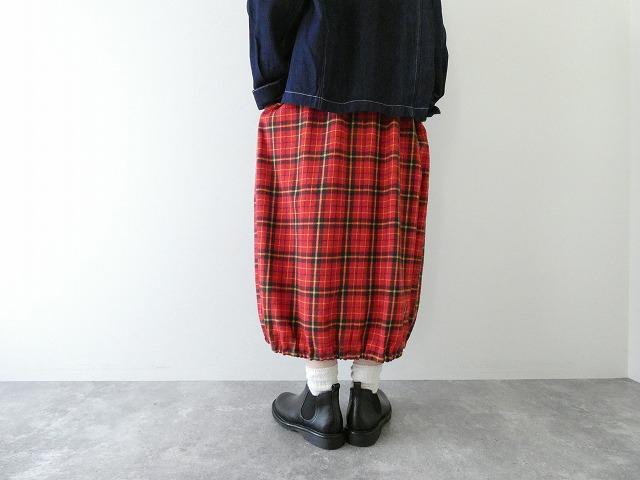 bulle de savon(ビュルデサボン) リサイクルチェックバルーンスカートの商品画像8