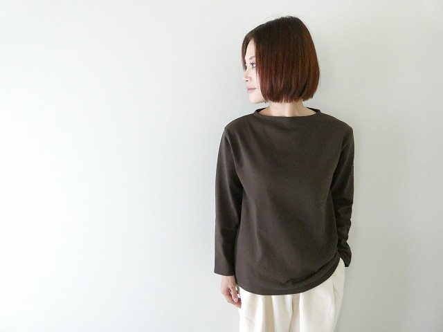 SAINT　JAMES(セントジェームス) ひじパッチボーダーカットソー CHOCO//CHOCO/ECRUの商品画像2