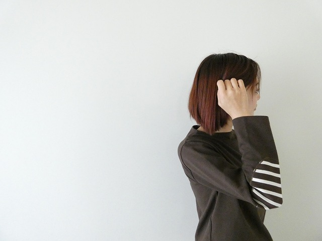 SAINT　JAMES(セントジェームス) ひじパッチボーダーカットソー CHOCO//CHOCO/ECRUの商品画像5