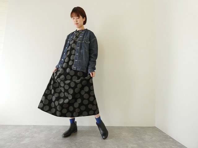 ichi(イチ) ドットコーデュロイドレスの商品画像1