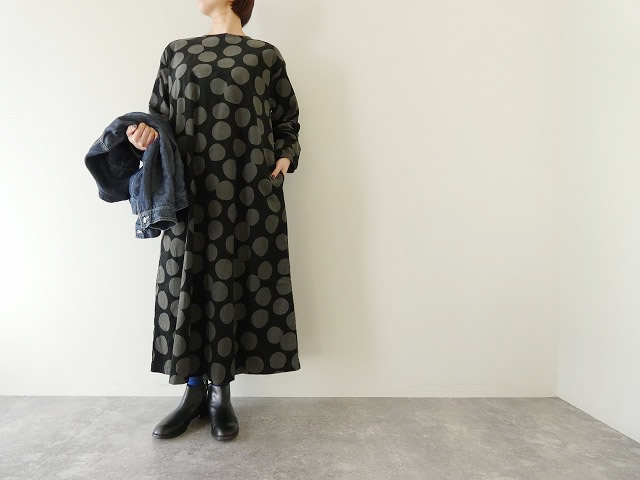 ichi(イチ) ドットコーデュロイドレスの商品画像2