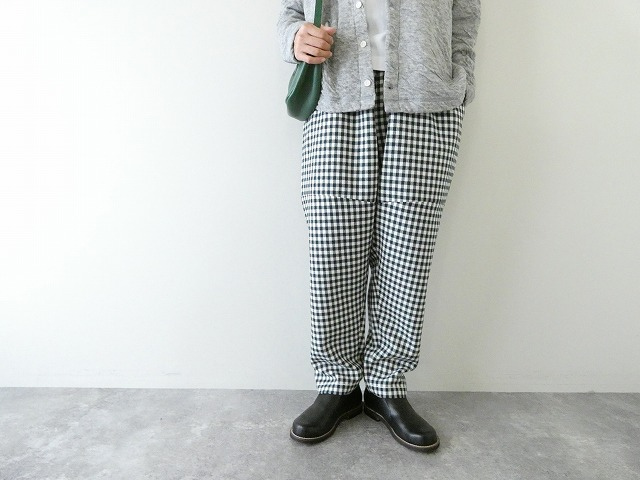 homspun(ホームスパン) ウールギンガムギャザーパンツの商品画像1