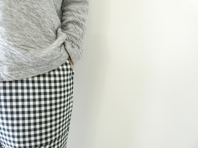 homspun(ホームスパン) ウールギンガムギャザーパンツの商品画像2