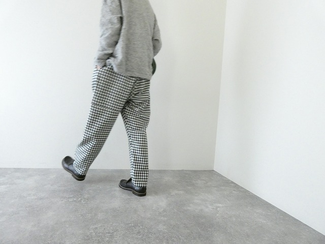 homspun(ホームスパン) ウールギンガムギャザーパンツの商品画像4