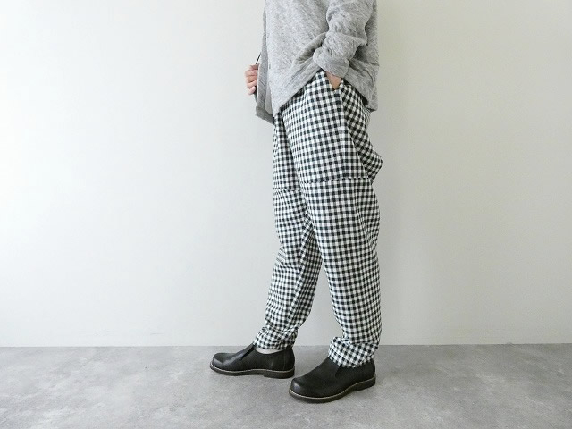 homspun(ホームスパン) ウールギンガムギャザーパンツの商品画像5