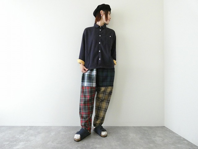 homspun(ホームスパン) ウールタータンマルチギャザーパンツの商品画像2