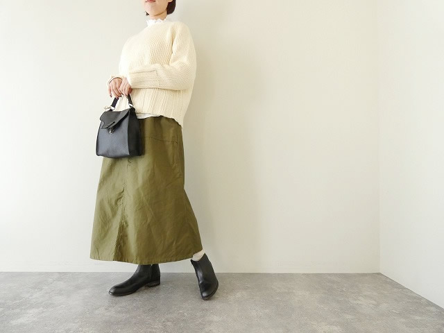 NARU ムラ糸ミリタリーバッグサテンベイカースカートの商品画像2