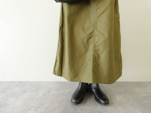 NARU ムラ糸ミリタリーバッグサテンベイカースカートの商品画像4