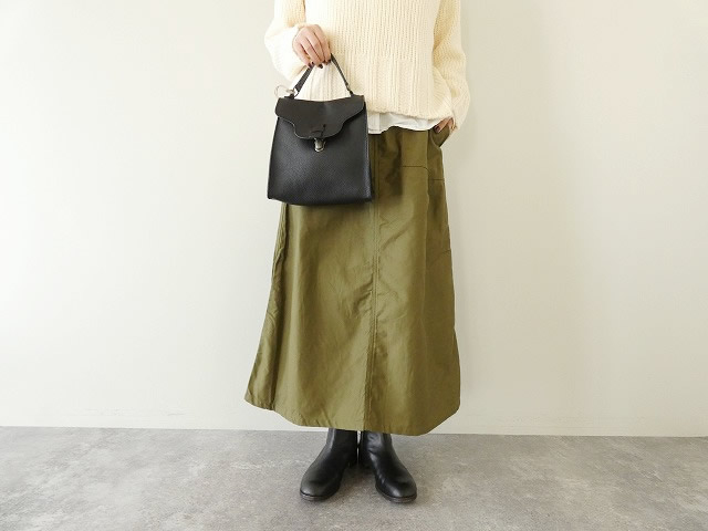 NARU ムラ糸ミリタリーバッグサテンベイカースカートの商品画像5
