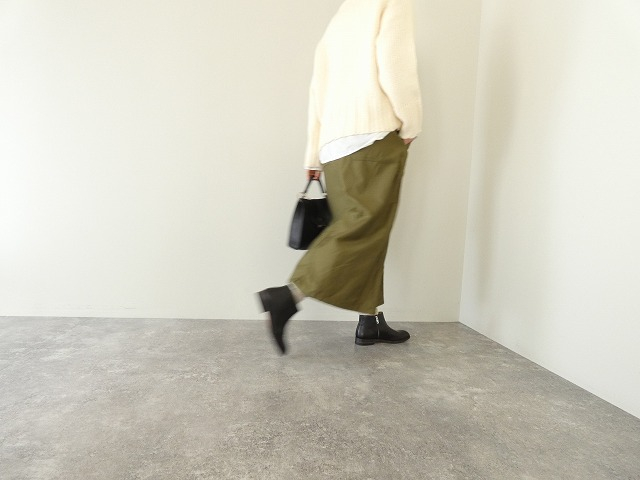 NARU ムラ糸ミリタリーバッグサテンベイカースカートの商品画像6