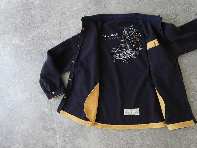 快晴堂(かいせいどう) HAYATE 軽く暖かいフリースのアウター　ステッチ沢山羽織りシャツの商品画像10