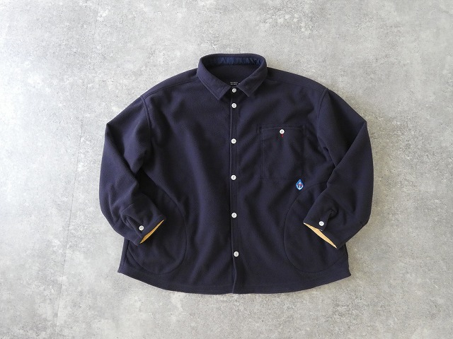 快晴堂(かいせいどう) HAYATE 軽く暖かいフリースのアウター　ステッチ沢山羽織りシャツの商品画像3