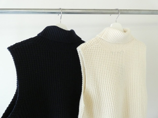 mizuiro ind(ミズイロインド) ワッフルハイネックベストの商品画像18