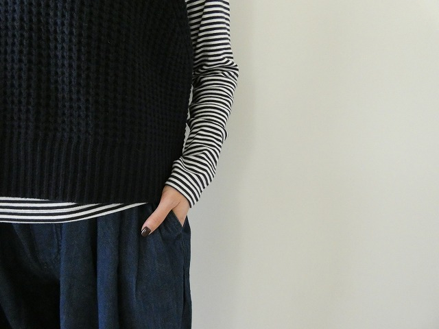 mizuiro ind(ミズイロインド) ワッフルハイネックベストの商品画像4