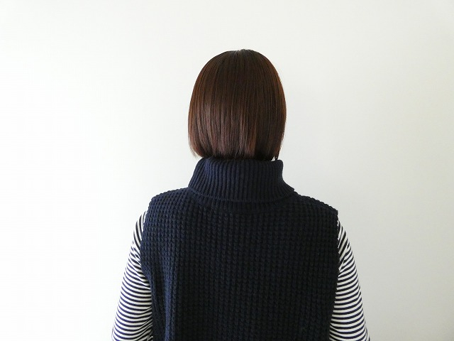 mizuiro ind(ミズイロインド) ワッフルハイネックベストの商品画像5